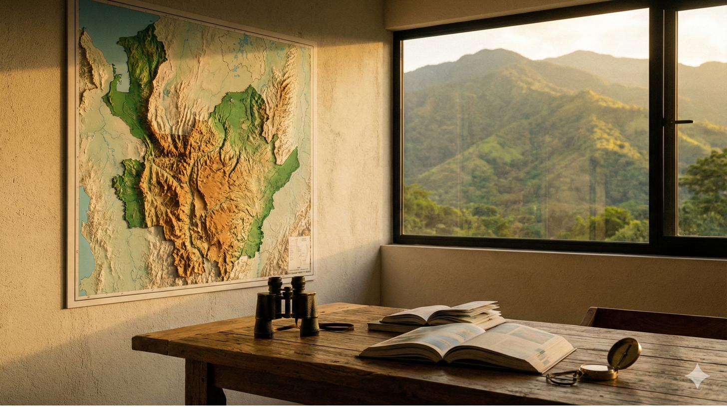 Colombia topographical map